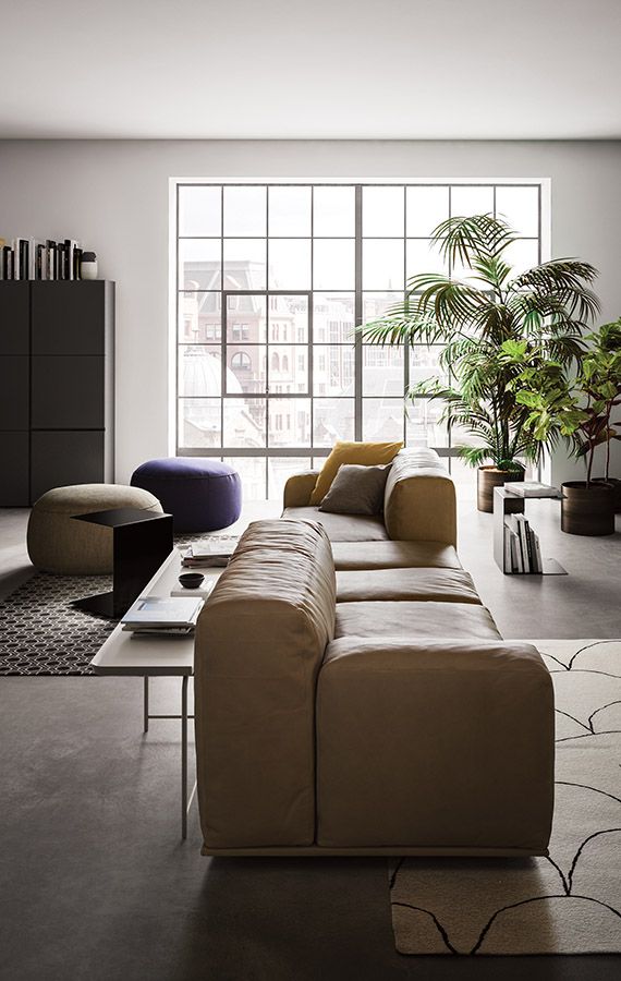 modern italian leather combinable sofa delano