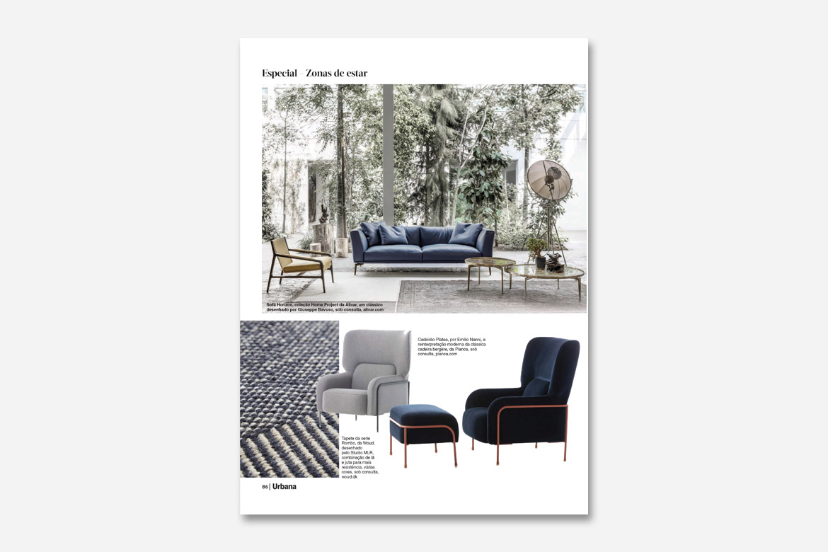 urbana magazine platea armchair with ottoman designed by emilio nanni