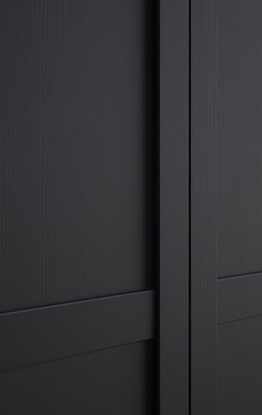 Pianca Verona wardrobe with hinged and flush-sliding wooden doors, available in wood and matt lacquered finishes