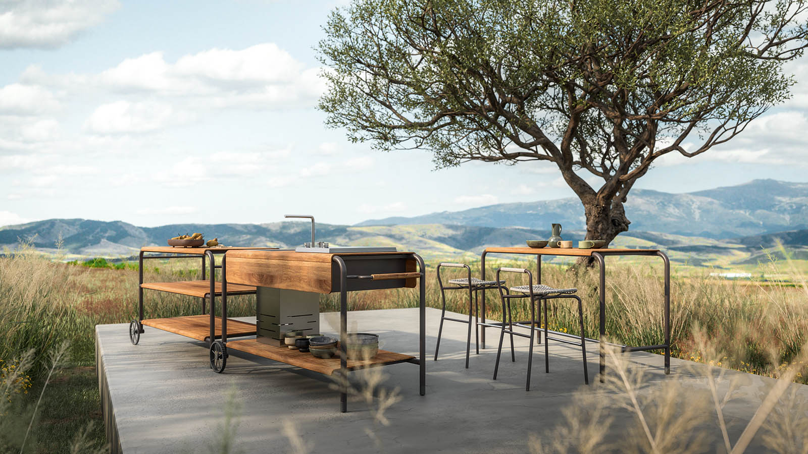 Porto Outdoor Modular Kitchen Design Pier Luigi Frighetto